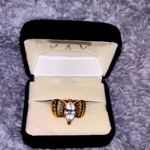 Gold and Silver Winged Heart Ring